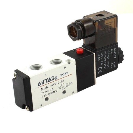 4V210-08 DC24V Air Valve 5 Port 4 Way 2 Position Solenoid