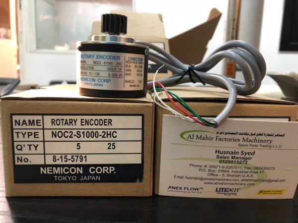 Nemicon Rotary Encoder NOC2-S1000-2HC Shaft 1000PPR Open Collector/Voltage NIB