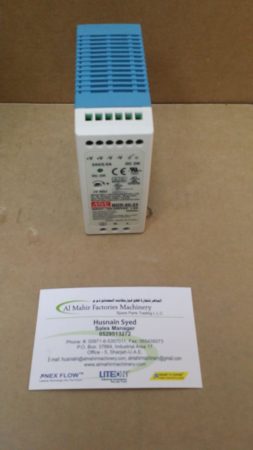 MDR-60-24 AC-DC Industrial DIN rail power supply; input 220Vac Output 24Vdc at 2.5A; plastic case